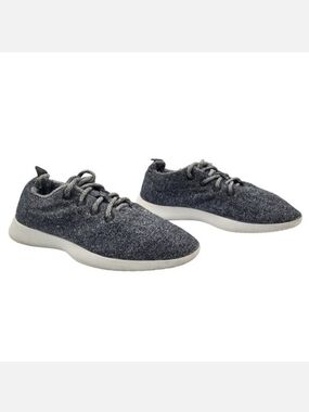 Allbirds Wool Runner Speckled Black Light Gray Soles Casual Sneakers Men's Sz 9